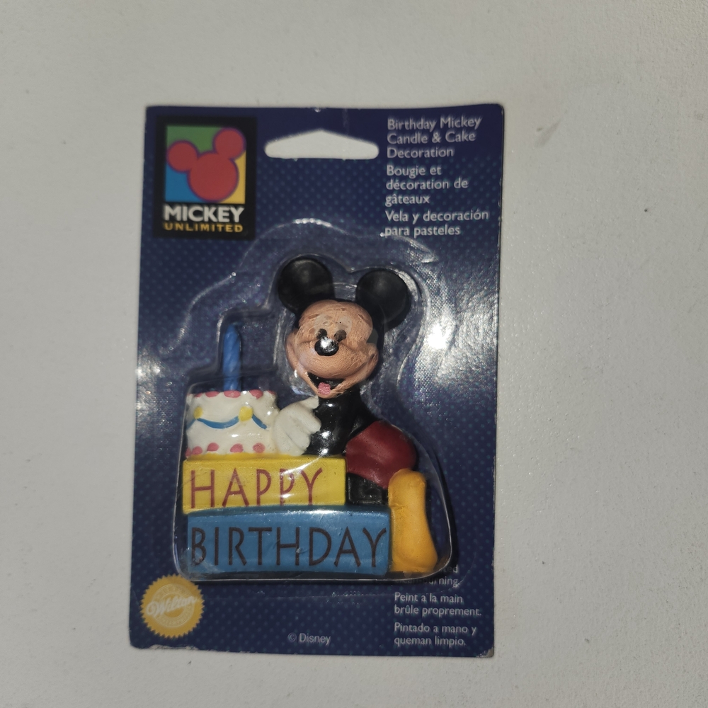 Mickey Unlimited Happy Birthday Cake Candle